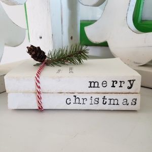 Christmas stamped books